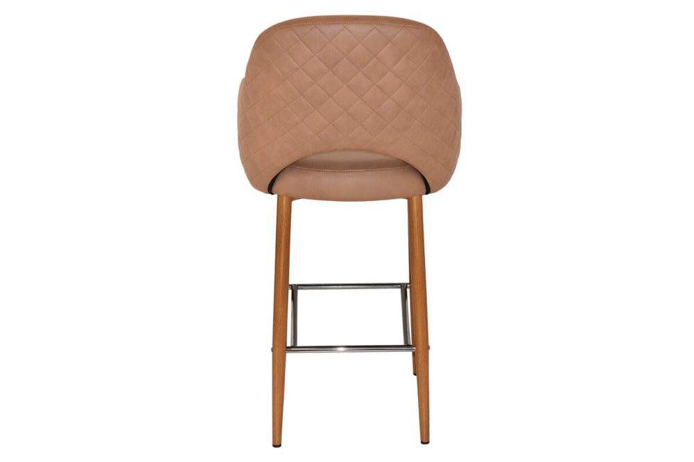 EZ Hospitality Avalon Stool Light oak with Arms - 750mm Seat Height-pelle/benito tan  