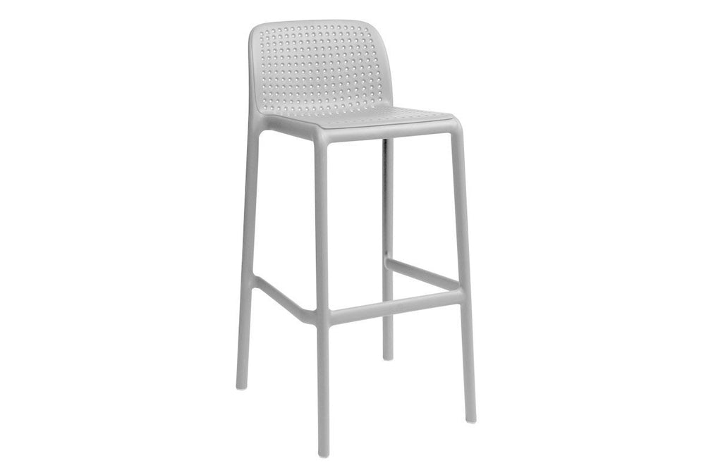 EZ Hospitality Bora Outdoor Bar and Cafe Stool - 650mm Seat Height [865H x 475W]-white  