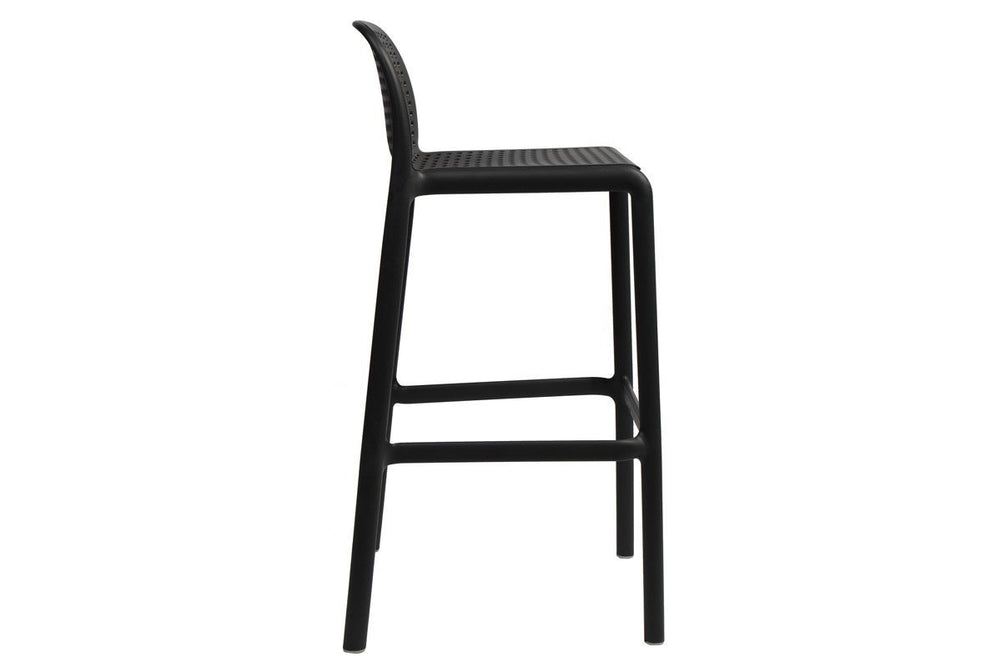 EZ Hospitality Bora Outdoor Bar and Cafe Stool - 650mm Seat Height [865H x 475W]-white  