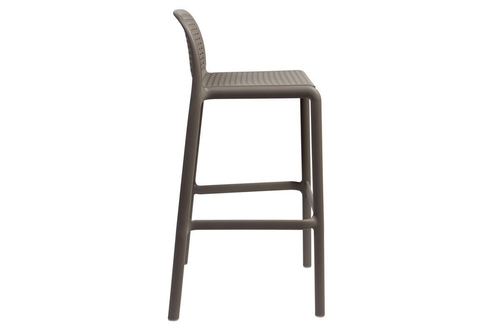 EZ Hospitality Bora Outdoor Bar and Cafe Stool - 760mm Seat Height [970H x 490W]-taupe  