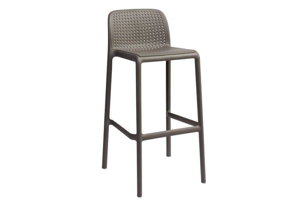 EZ Hospitality Bora Outdoor Bar and Cafe Stool - 760mm Seat Height [970H x 490W]-taupe  