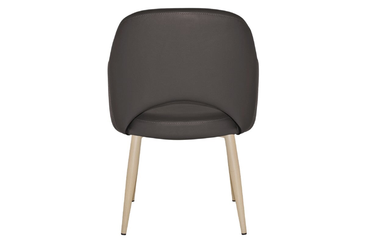 EZ Hospitality Cairo Indoor Armchair Metal Base - Birch 4 Leg-pelle benito sage  