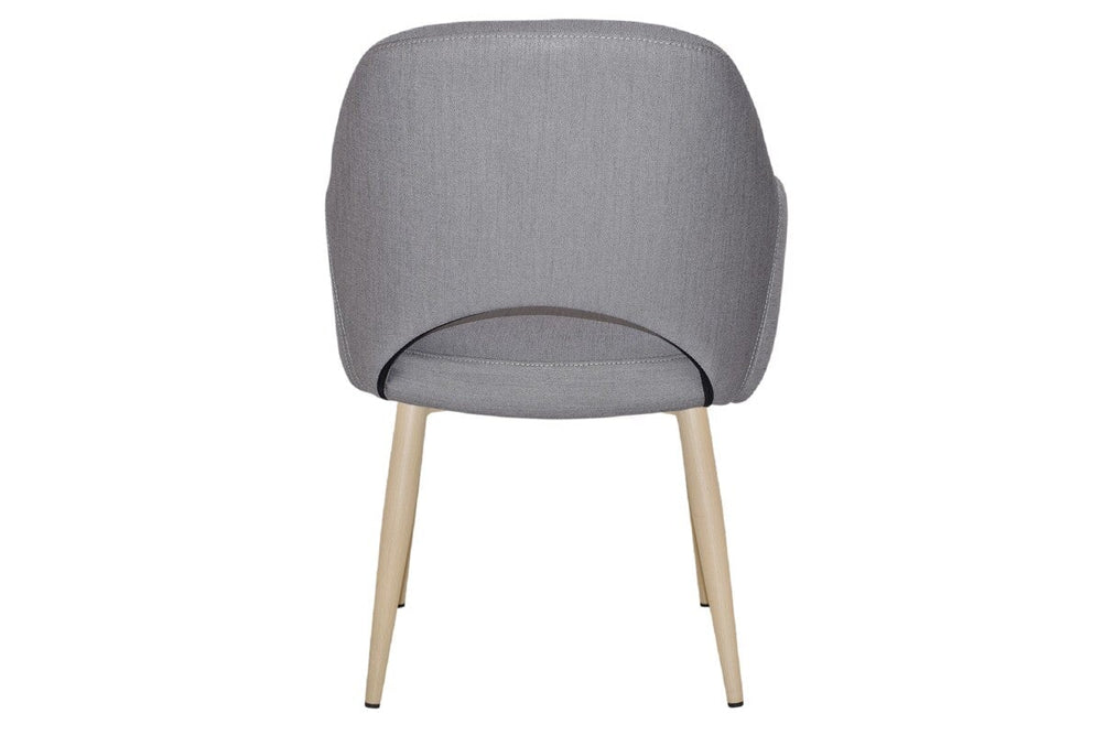 EZ Hospitality Cairo Indoor Armchair Metal Base - Birch 4 Leg-pelle benito sage  