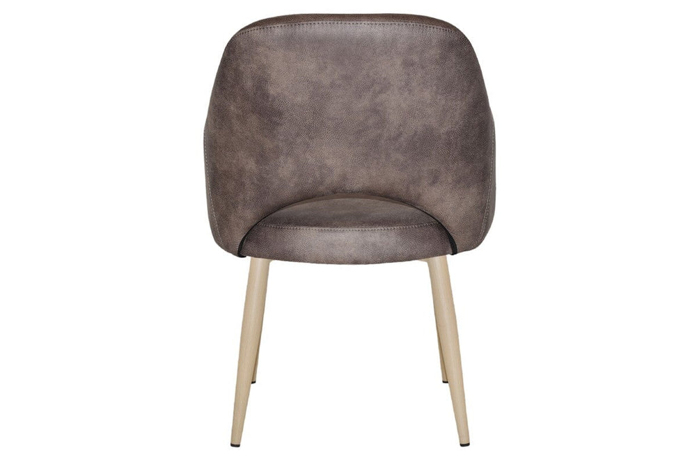 EZ Hospitality Cairo Indoor Armchair Metal Base - Birch 4 Leg-pelle benito sage  