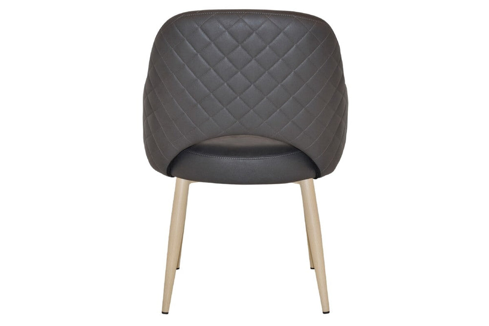 EZ Hospitality Cairo Indoor Armchair Metal Base - Birch 4 Leg-pelle benito sage  