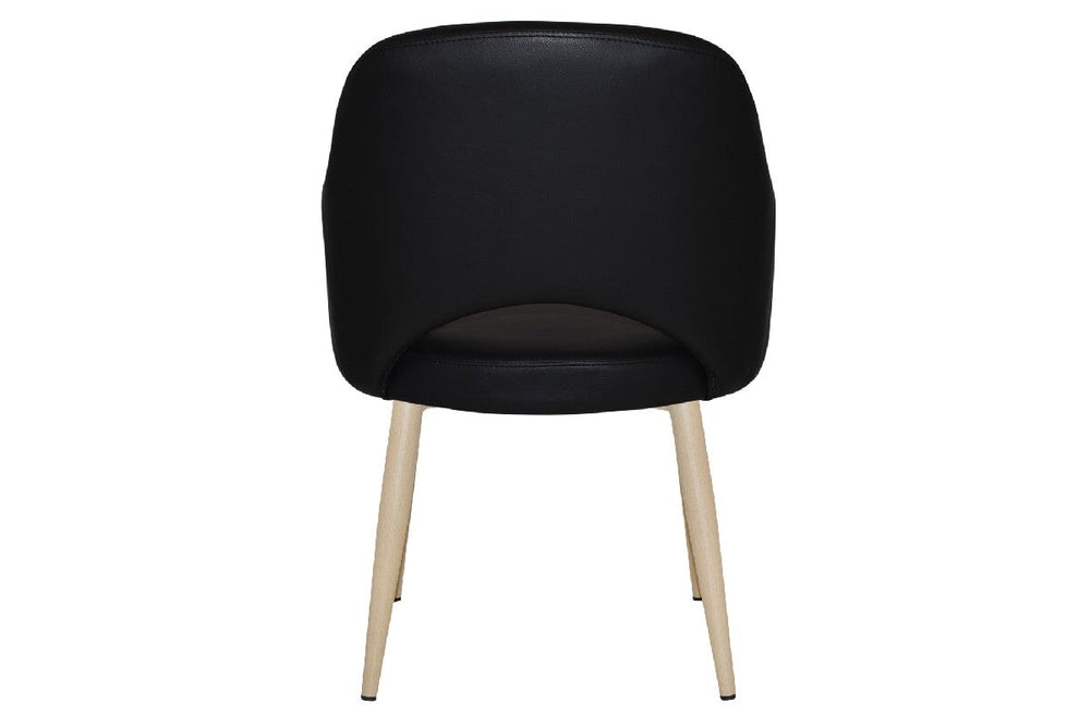 EZ Hospitality Cairo Indoor Armchair Metal Base - Birch 4 Leg-pelle benito sage  