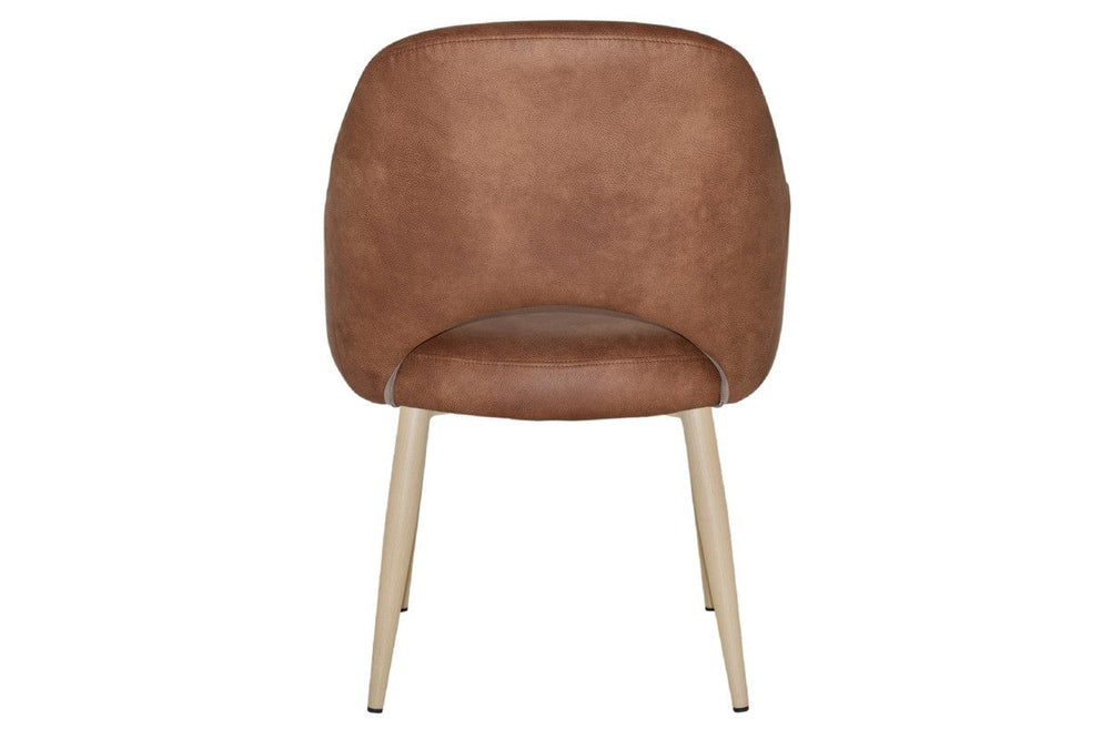 EZ Hospitality Cairo Indoor Armchair Metal Base - Birch 4 Leg-pelle benito sage  