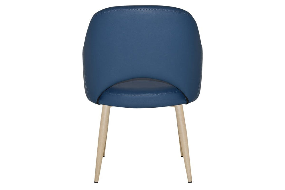 EZ Hospitality Cairo Indoor Armchair Metal Base - Birch 4 Leg-pelle benito sage  