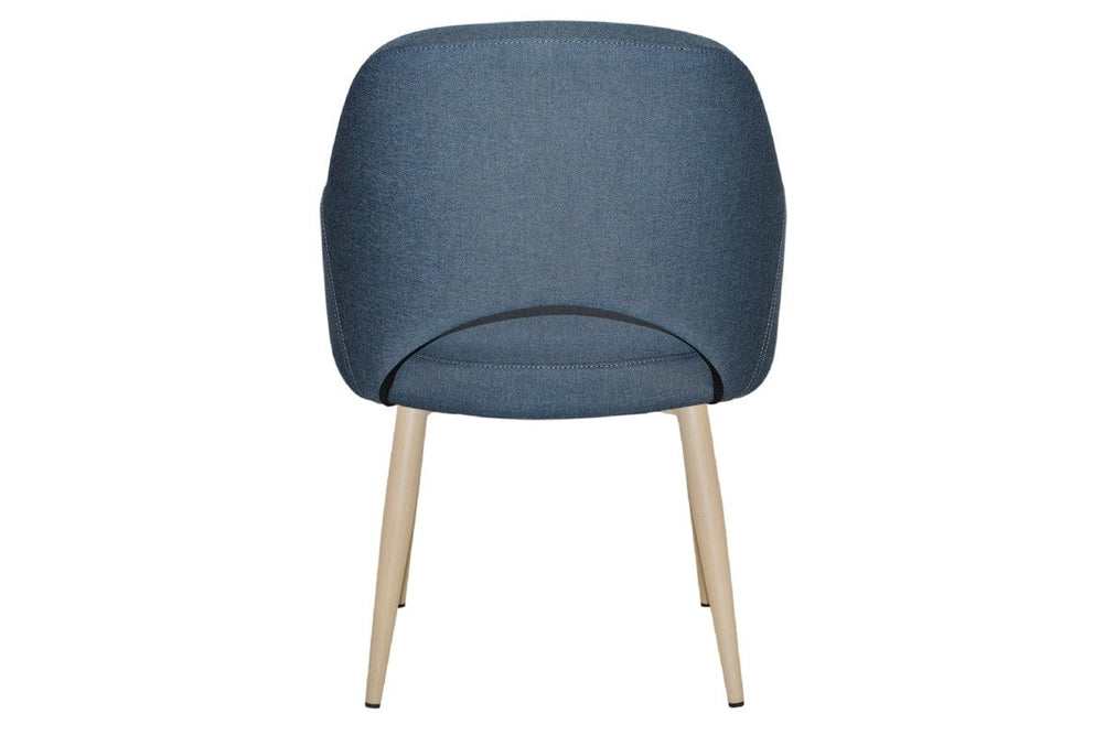 EZ Hospitality Cairo Indoor Armchair Metal Base - Birch 4 Leg-pelle benito sage  