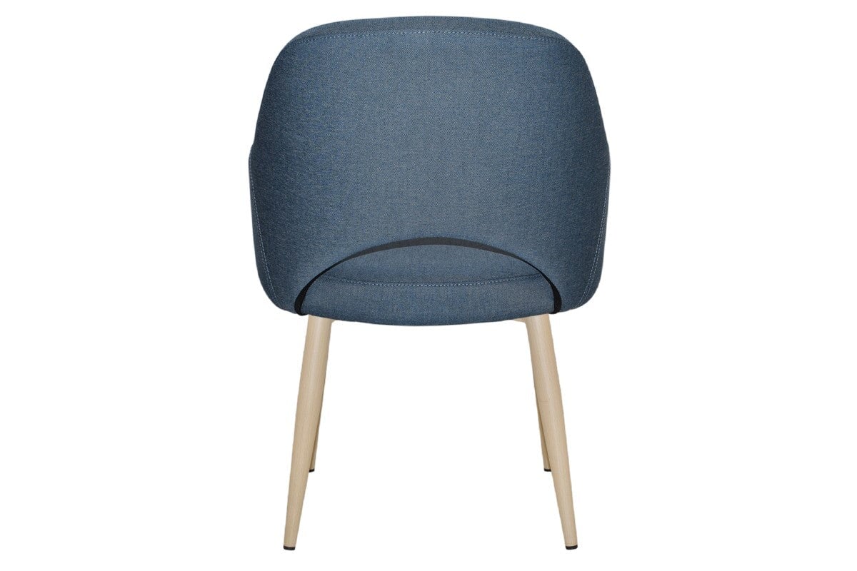 EZ Hospitality Cairo Indoor Armchair Metal Base - Birch 4 Leg-pelle benito sage  