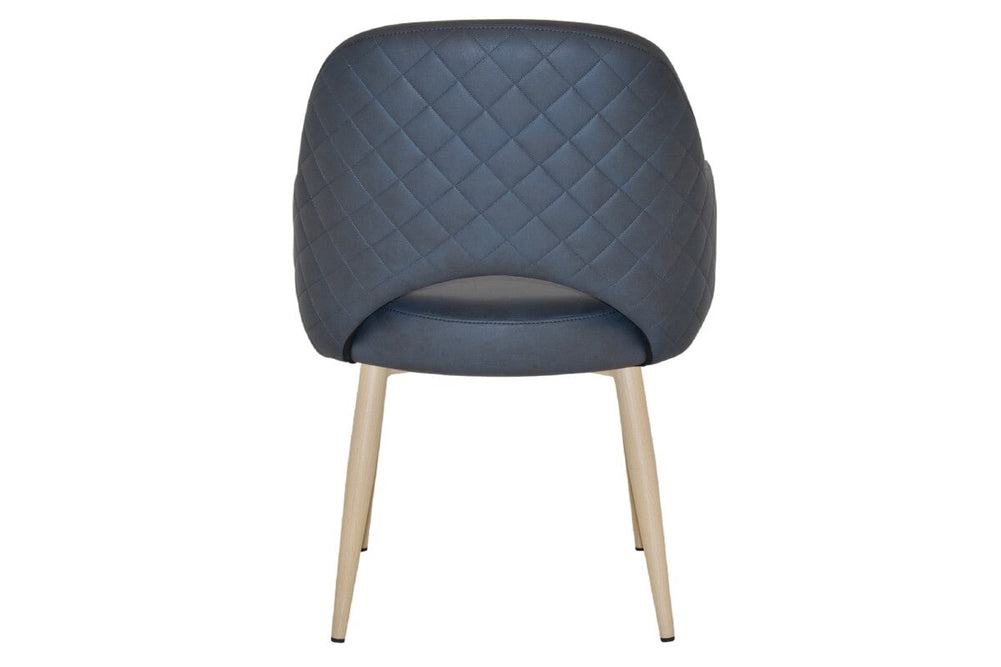 EZ Hospitality Cairo Indoor Armchair Metal Base - Birch 4 Leg-pelle benito sage  