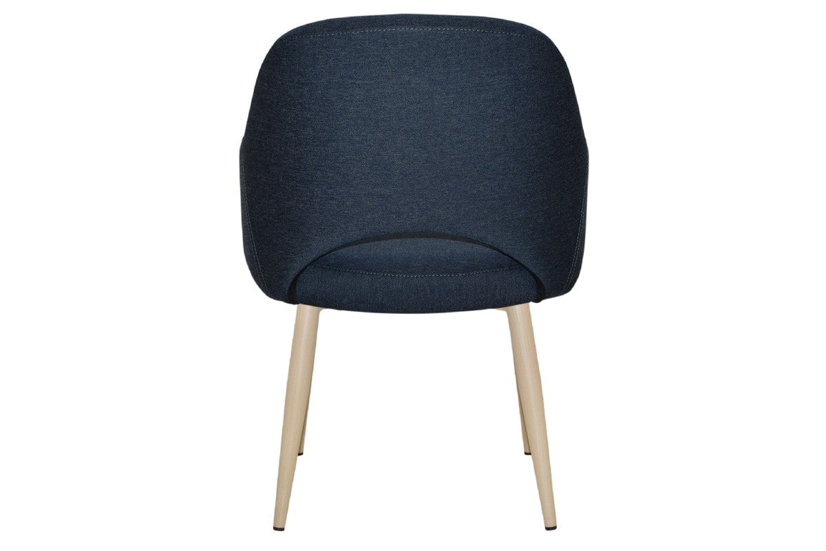 EZ Hospitality Cairo Indoor Armchair Metal Base - Birch 4 Leg-pelle benito sage  