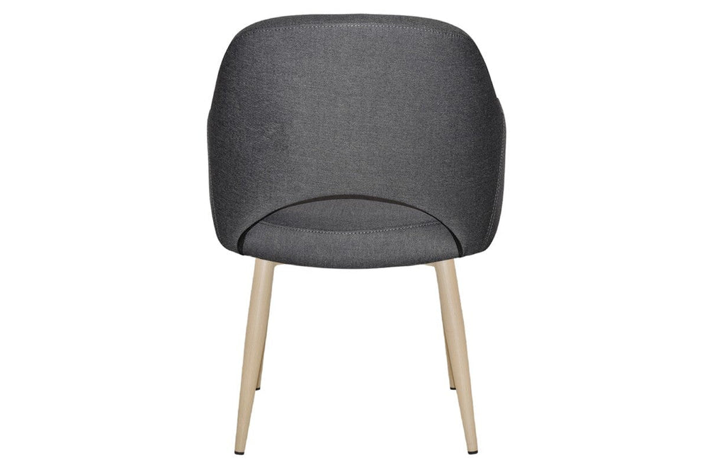 EZ Hospitality Cairo Indoor Armchair Metal Base - Birch 4 Leg-pelle benito sage  