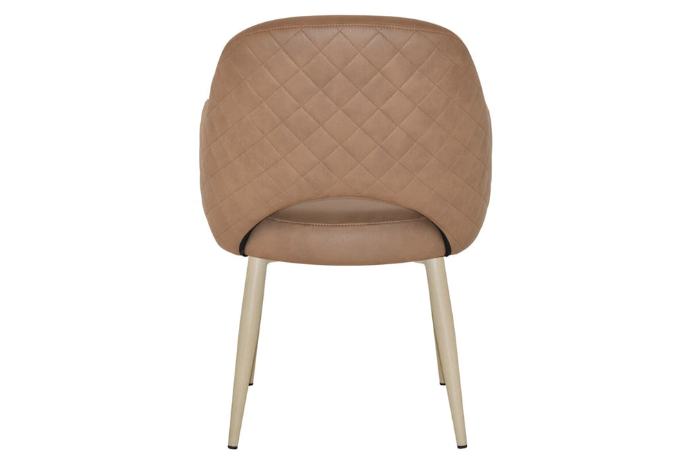 EZ Hospitality Cairo Indoor Armchair Metal Base - Birch 4 Leg-pelle benito sage  