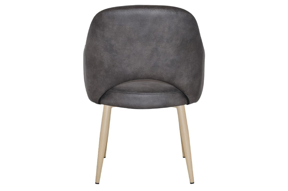 EZ Hospitality Cairo Indoor Armchair Metal Base - Birch 4 Leg-pelle benito sage  