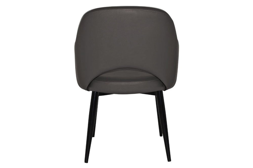EZ Hospitality Cairo Indoor Armchair Metal Base - Black 4 Leg-pelle benito sage  