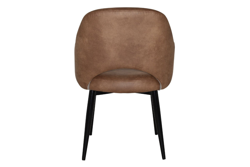 EZ Hospitality Cairo Indoor Armchair Metal Base - Black 4 Leg-pelle benito sage  