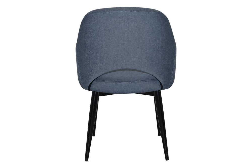 EZ Hospitality Cairo Indoor Armchair Metal Base - Black 4 Leg-pelle benito sage  