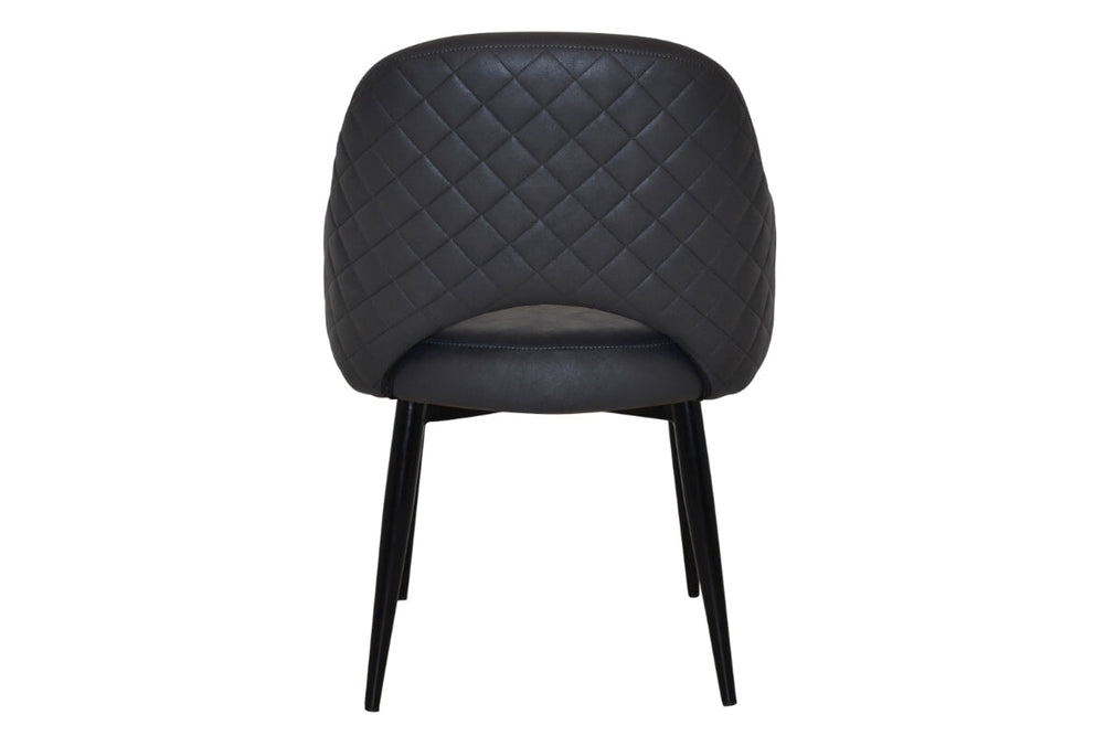 EZ Hospitality Cairo Indoor Armchair Metal Base - Black 4 Leg-pelle benito sage  