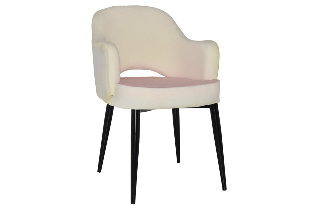 EZ Hospitality Cairo Indoor Armchair Metal Base - Black 4 Leg-birch unupholstered  