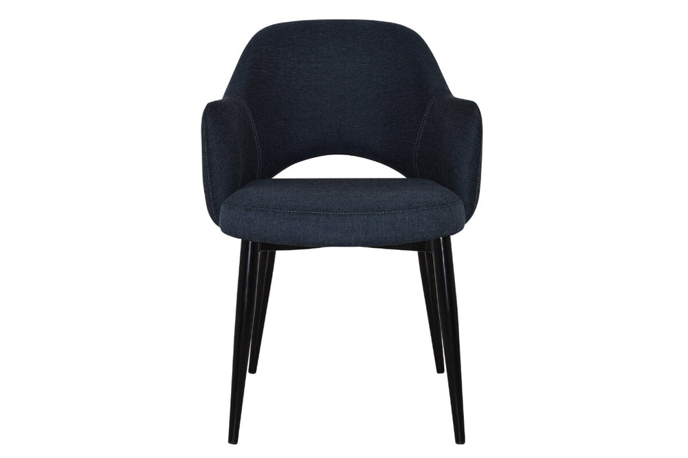 EZ Hospitality Cairo Indoor Armchair Metal Base - Black 4 Leg-pelle benito sage  