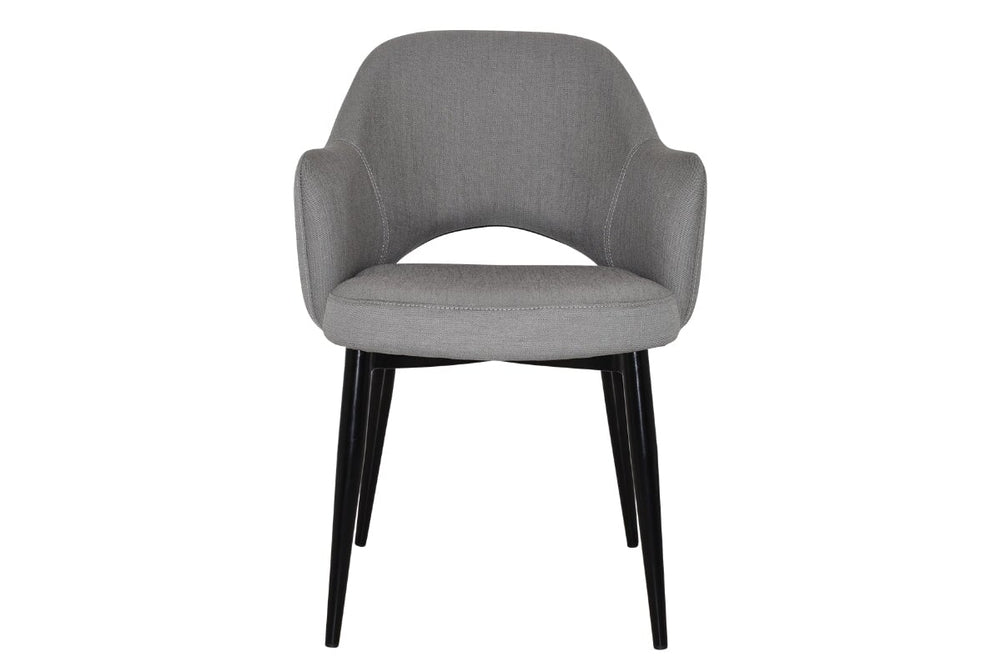 EZ Hospitality Cairo Indoor Armchair Metal Base - Black 4 Leg-pelle benito sage  