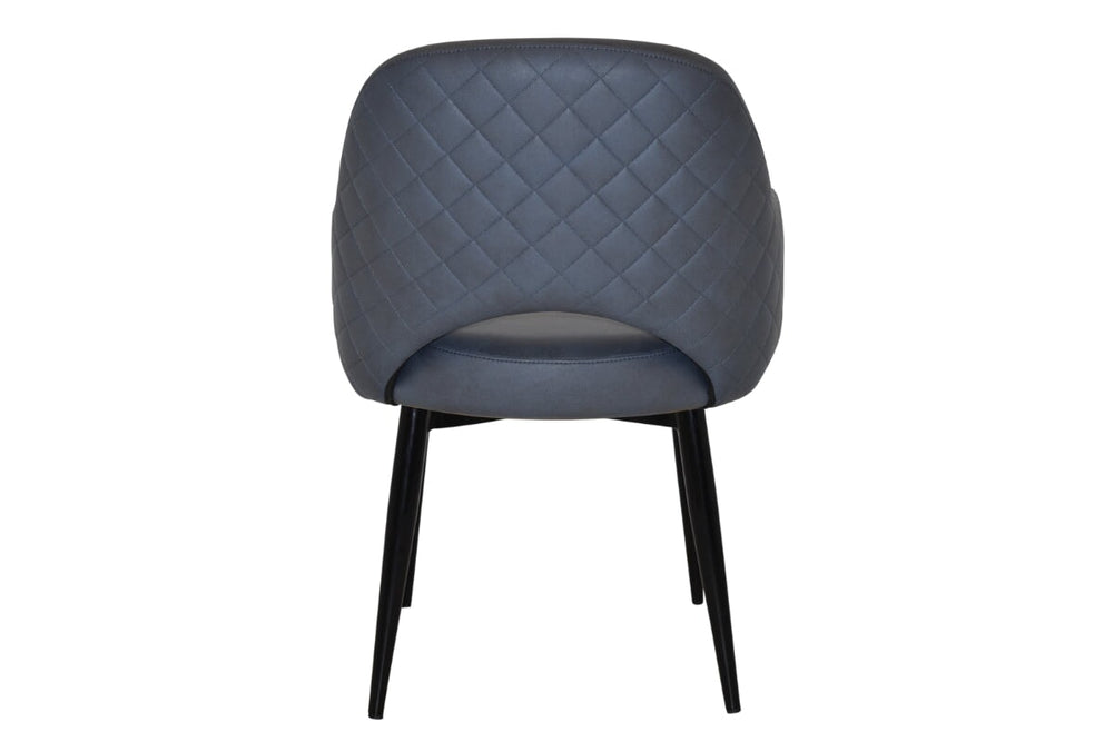 EZ Hospitality Cairo Indoor Armchair Metal Base - Black 4 Leg-pelle benito sage  