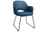 EZ Hospitality Cairo Indoor Armchair Metal Base - Black Sled - Thumbnail 7 