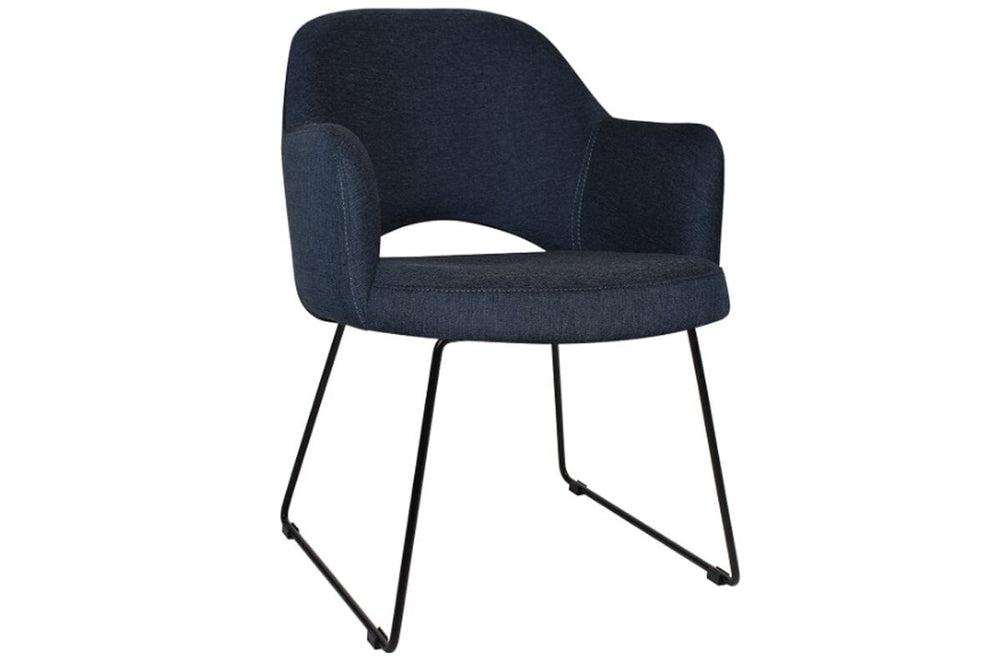 EZ Hospitality Cairo Indoor Armchair Metal Base - Black Sled-gravity navy  