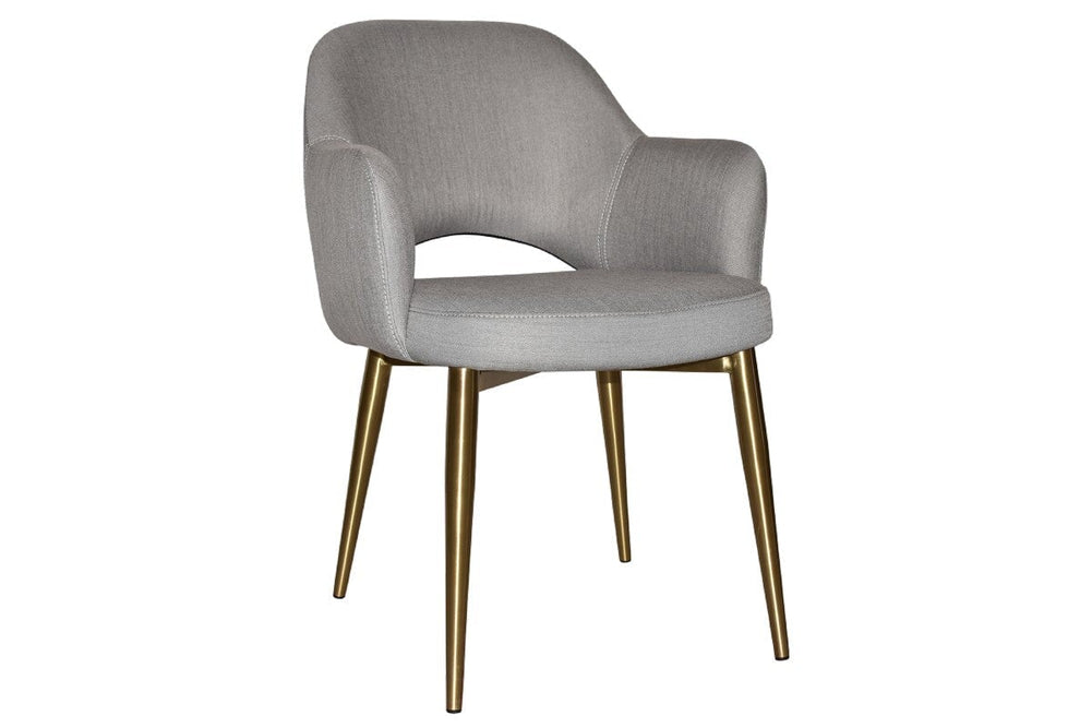EZ Hospitality Cairo Indoor Armchair Metal Base - Slim Brass 4 Leg-gravity steel  