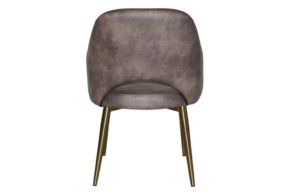 EZ Hospitality Cairo Indoor Armchair Metal Base - Slim Brass 4 Leg-pelle benito sage  