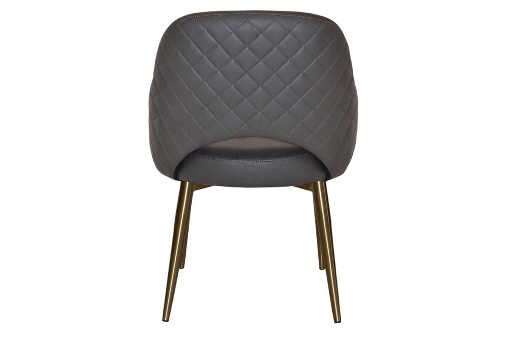 EZ Hospitality Cairo Indoor Armchair Metal Base - Slim Brass 4 Leg-pelle benito sage  