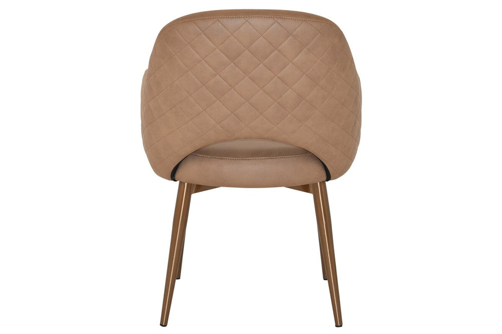 EZ Hospitality Cairo Indoor Armchair Metal Base - Slim Brass 4 Leg-pelle benito sage  