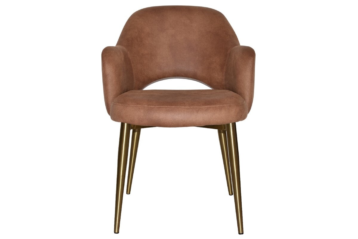 EZ Hospitality Cairo Indoor Armchair Metal Base - Brass 4 Leg EZ Hospitality 