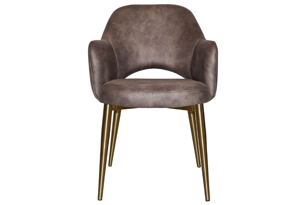 EZ Hospitality Cairo Indoor Armchair Metal Base - Brass 4 Leg EZ Hospitality 