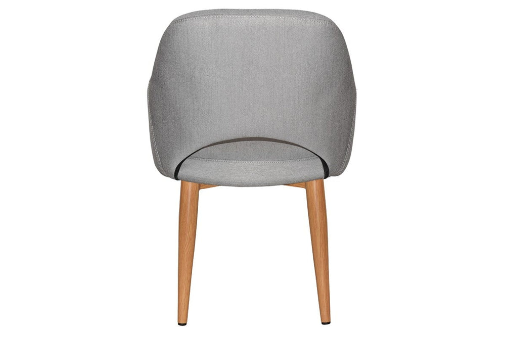 EZ Hospitality Cairo Indoor Armchair Metal Base - Slim Light Oak 4 Leg-pelle benito java  