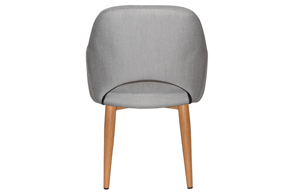 EZ Hospitality Cairo Indoor Armchair Metal Base - Slim Light Oak 4 Leg-pelle benito java  