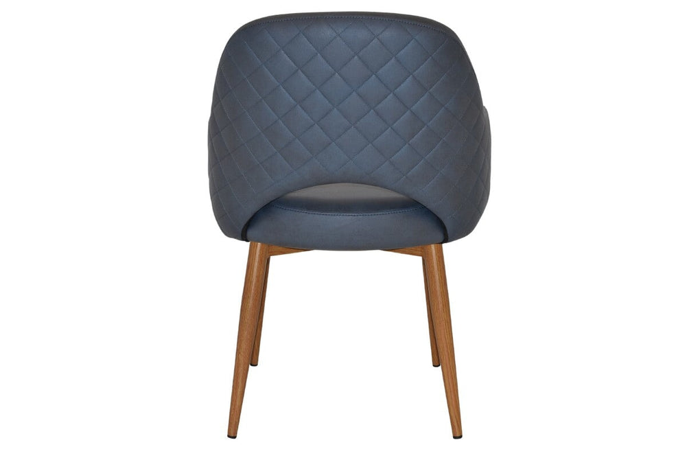 EZ Hospitality Cairo Indoor Armchair Metal Base - Slim Light Oak 4 Leg-pelle benito java  