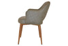 EZ Hospitality Cairo Indoor Armchair Metal Base - Slim Light Oak 4 Leg - Thumbnail 62 
