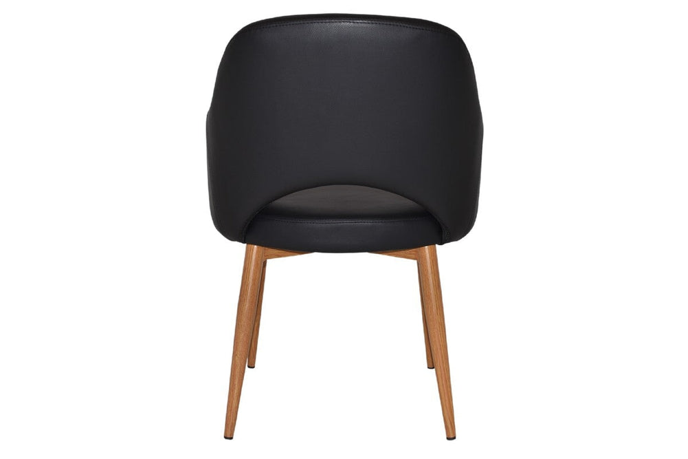 EZ Hospitality Cairo Indoor Armchair Metal Base - Slim Light Oak 4 Leg-pelle benito java  