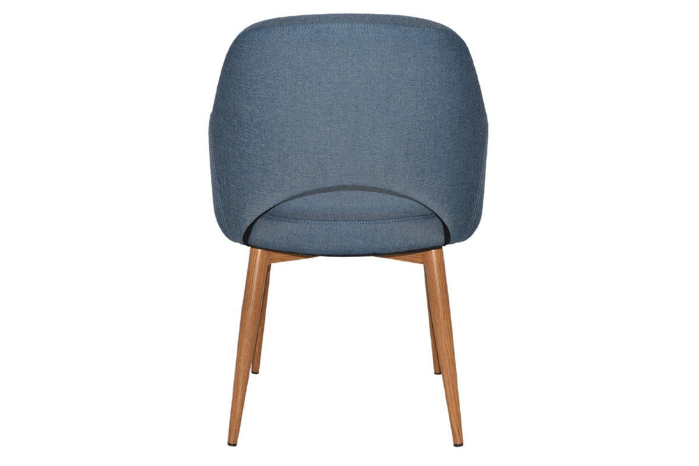 EZ Hospitality Cairo Indoor Armchair Metal Base - Slim Light Oak 4 Leg-pelle benito java  