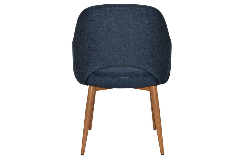 EZ Hospitality Cairo Indoor Armchair Metal Base - Slim Light Oak 4 Leg-pelle benito java  