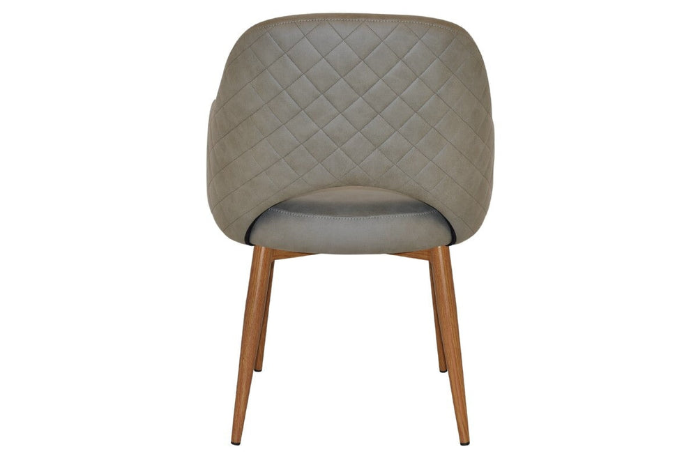 EZ Hospitality Cairo Indoor Armchair Metal Base - Slim Light Oak 4 Leg-pelle benito java  