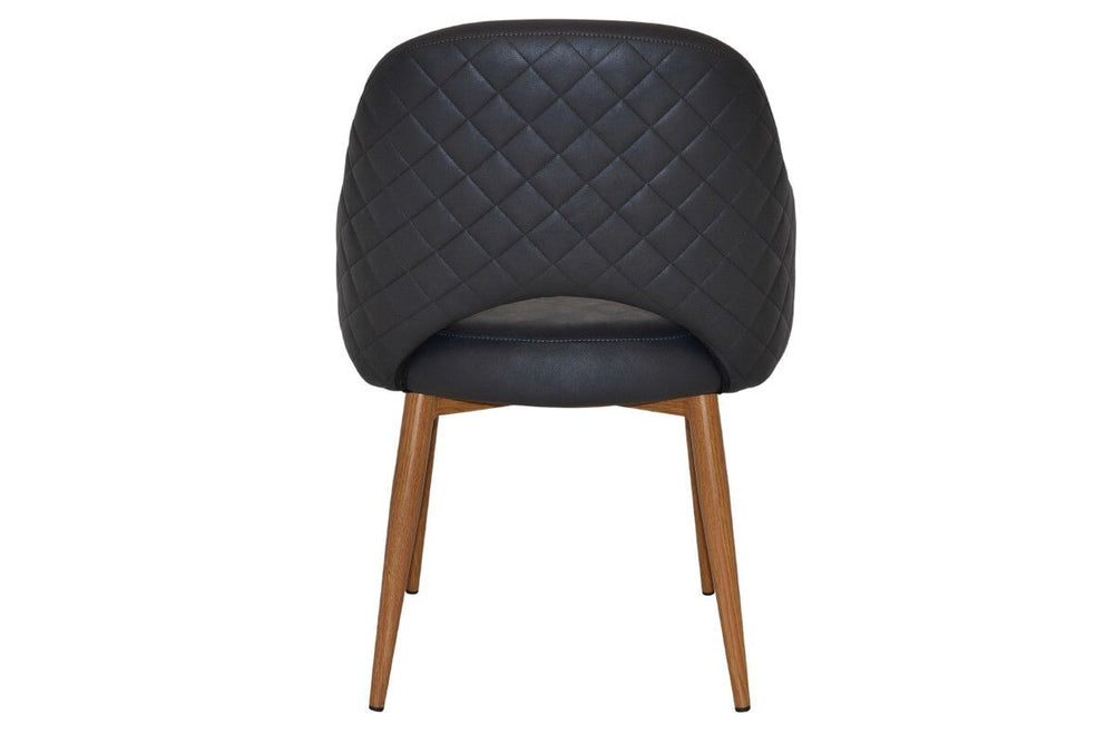 EZ Hospitality Cairo Indoor Armchair Metal Base - Slim Light Oak 4 Leg-pelle benito java  