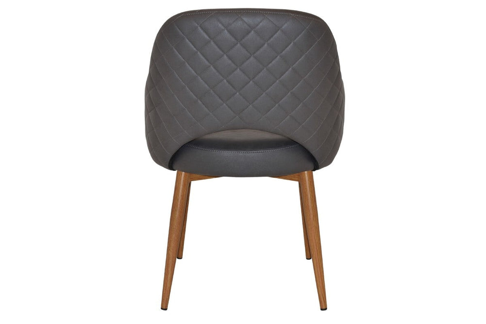 EZ Hospitality Cairo Indoor Armchair Metal Base - Slim Light Oak 4 Leg-pelle benito java  