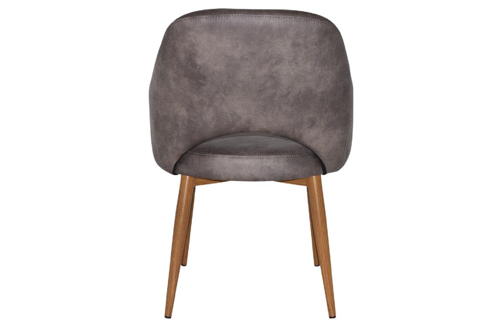 EZ Hospitality Cairo Indoor Armchair Metal Base - Slim Light Oak 4 Leg-pelle benito java  