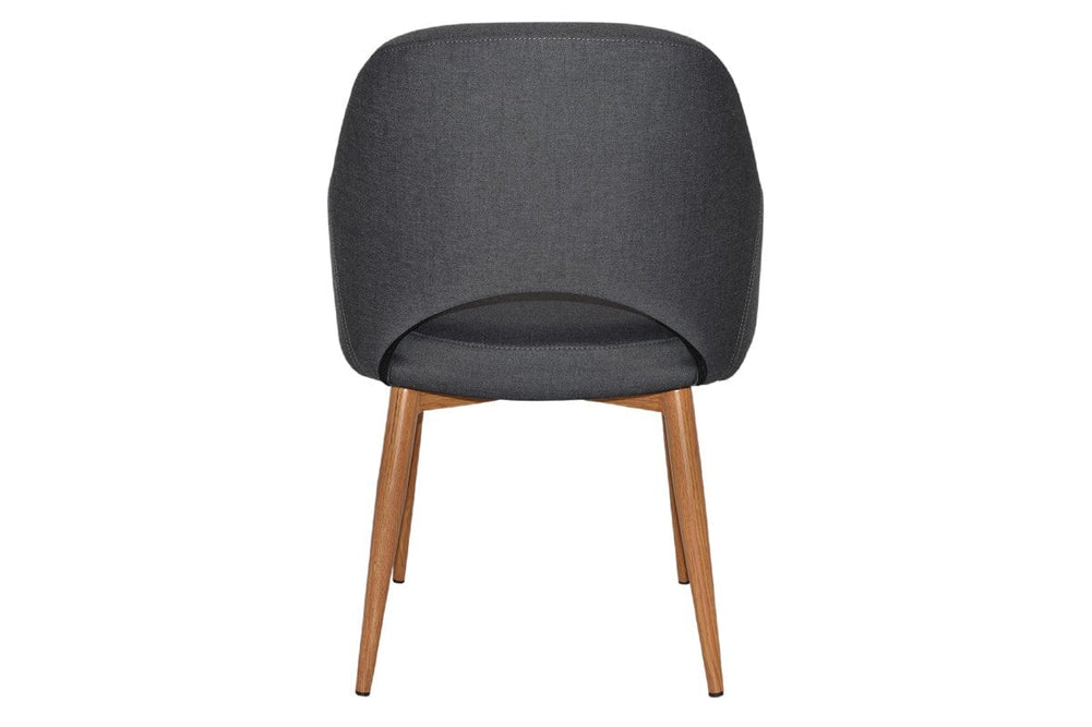 EZ Hospitality Cairo Indoor Armchair Metal Base - Slim Light Oak 4 Leg-pelle benito java  