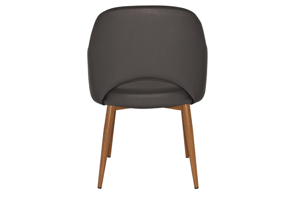 EZ Hospitality Cairo Indoor Armchair Metal Base - Slim Light Oak 4 Leg-pelle benito java  