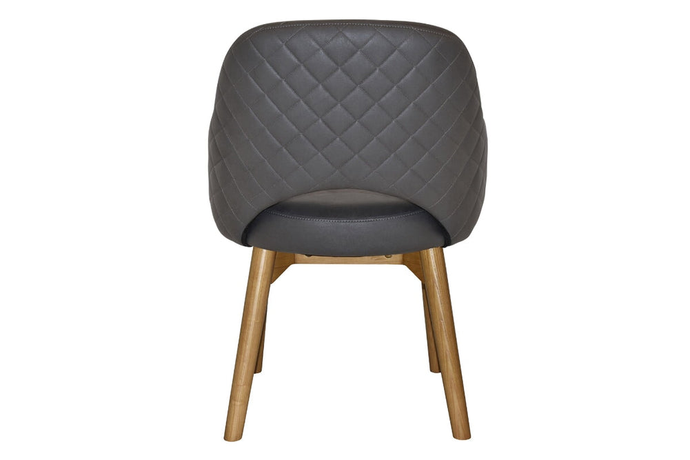 EZ Hospitality Cairo Indoor Armchair Timber Base - Light Oak 4 Leg-pelle benito sage  