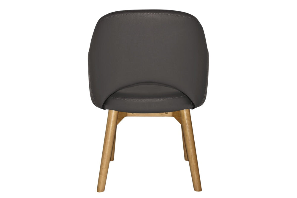 EZ Hospitality Cairo Indoor Armchair Timber Base - Light Oak 4 Leg-pelle benito sage  